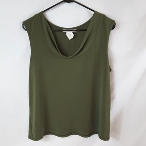 Versailles Green scoop neck tank Size XL